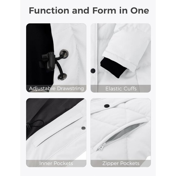 Eco-Conscious Long Puffer Coat for Women – Adjustable Fit & Cozy Warmth - Picture 6 of 6